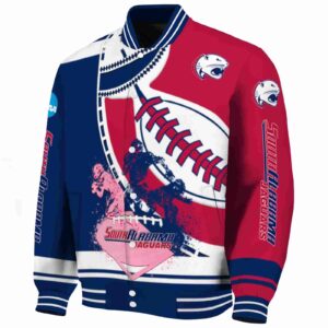 south alabama jaguars baseball stitching red white jacket best selling