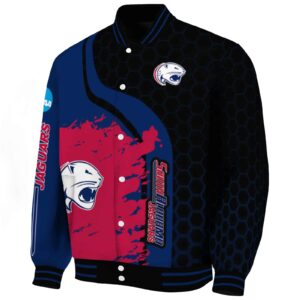 south alabama jaguars hexagonal pattern blue black jacket best selling