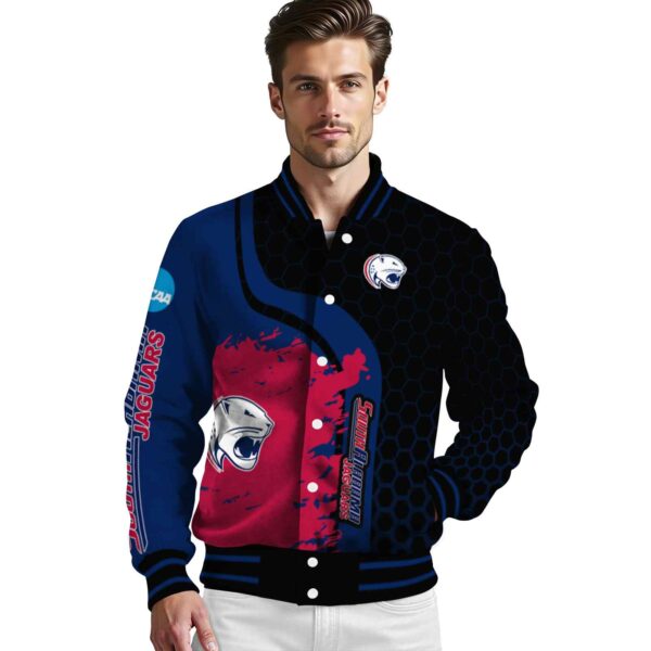 south alabama jaguars hexagonal pattern blue black jacket high quality