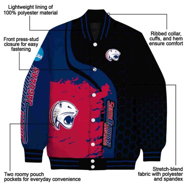 south alabama jaguars hexagonal pattern blue black jacket new arrival