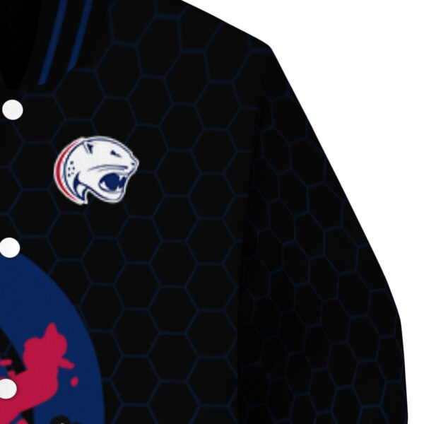 south alabama jaguars hexagonal pattern blue black jacket premium grade