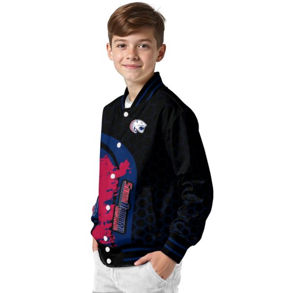 south alabama jaguars hexagonal pattern blue black jacket trendy