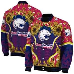 south alabama jaguars sunflower bloom blue yellow jacket fashion forward