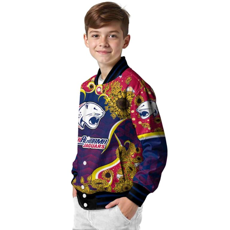south alabama jaguars sunflower bloom blue yellow jacket trendy