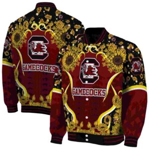 south carolina gamecocks sunflower bloom garnet yellow jacket fashion forward