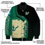 south florida bulls hexagonal pattern green black jacket best selling