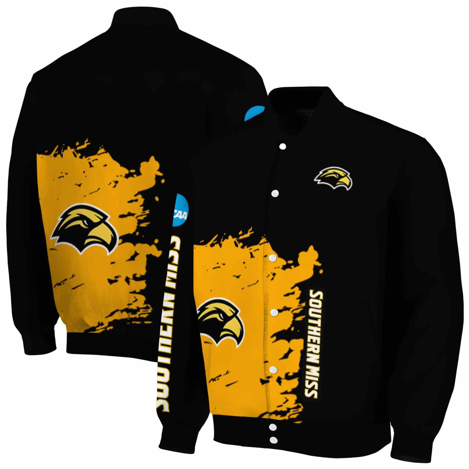 southern miss golden eagles hexagonal pattern black jacket fashion forward southern miss golden eagles hexagonal pattern black jacket fashion forward