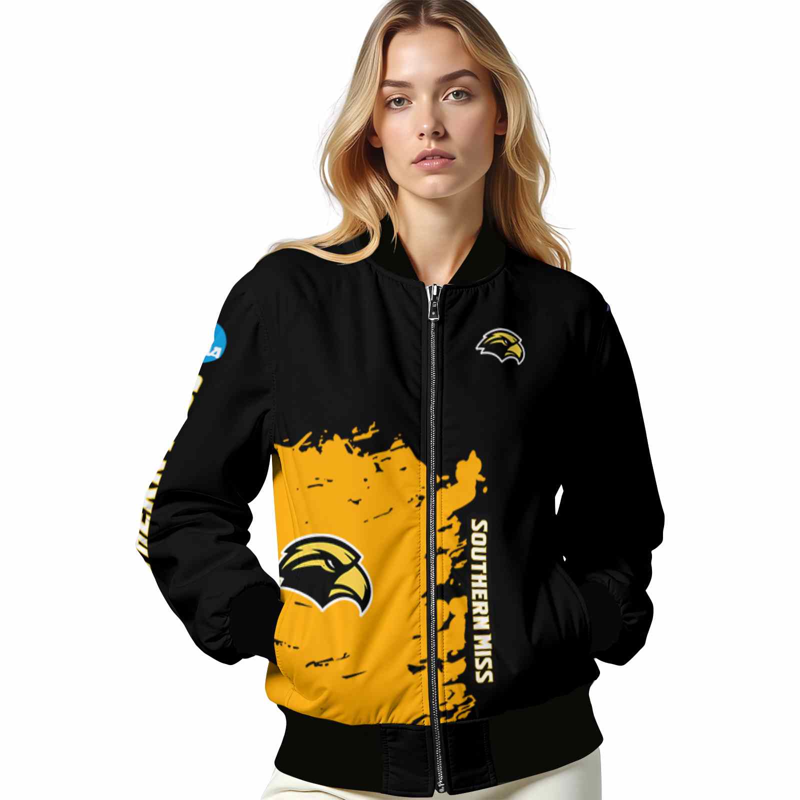 southern miss golden eagles hexagonal pattern black jacket latest model southern miss golden eagles hexagonal pattern black jacket latest model