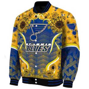 st louis blues sunflower bloom blue yellow jacket best selling