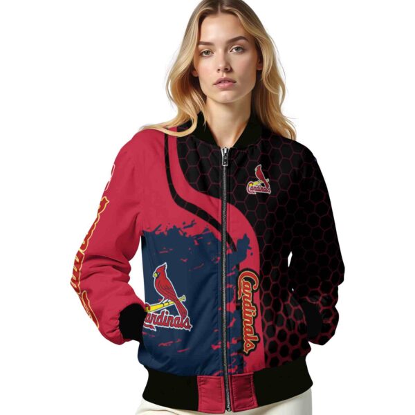 st louis cardinals hexagonal pattern red black jacket latest model