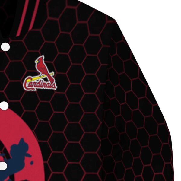 st louis cardinals hexagonal pattern red black jacket premium grade