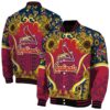 st louis cardinals sunflower bloom red yellow jacket fashion forward