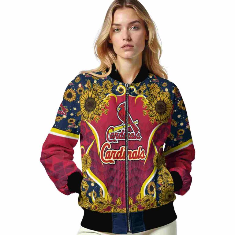 st louis cardinals sunflower bloom red yellow jacket latest model