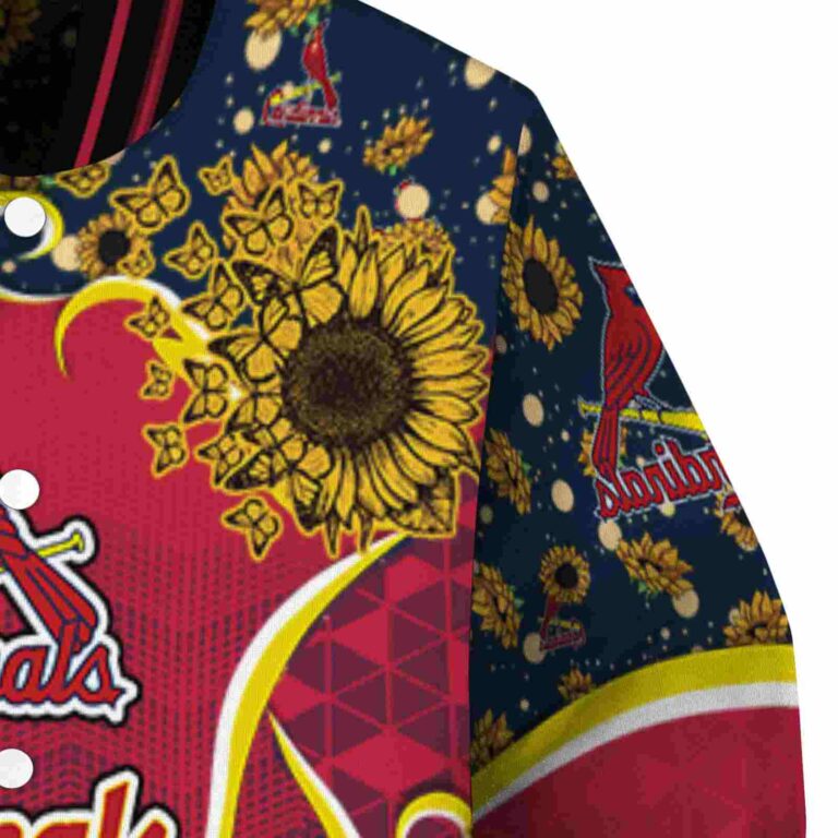 st louis cardinals sunflower bloom red yellow jacket premium grade