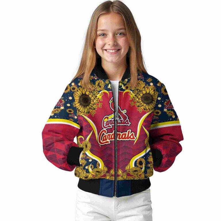 st louis cardinals sunflower bloom red yellow jacket top rated
