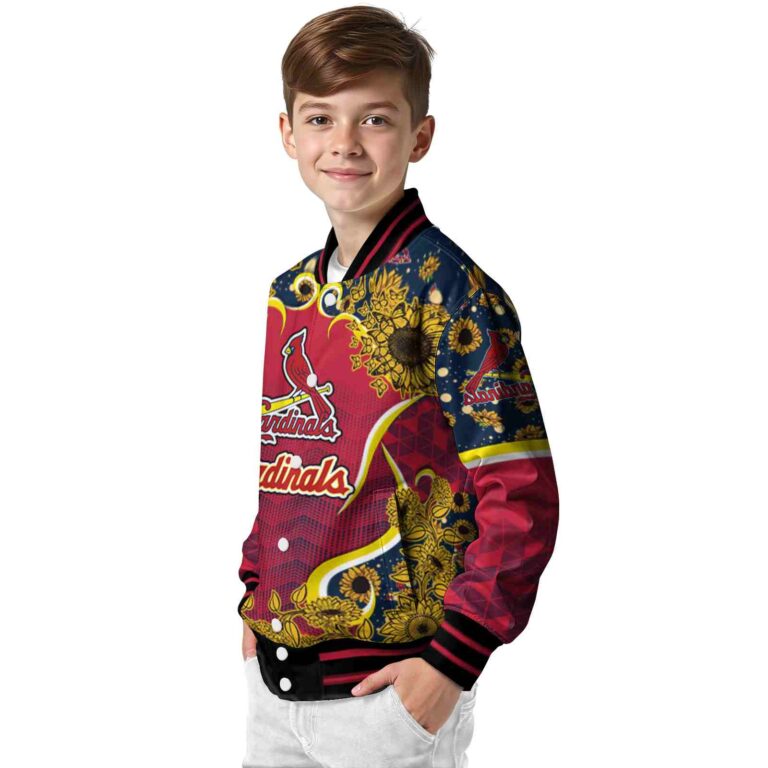 st louis cardinals sunflower bloom red yellow jacket trendy