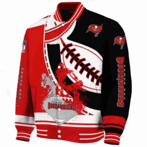 tampa bay buccaneers baseball stitching black white jacket best selling