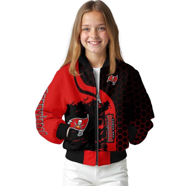 tampa bay buccaneers hexagonal pattern red black jacket top rated