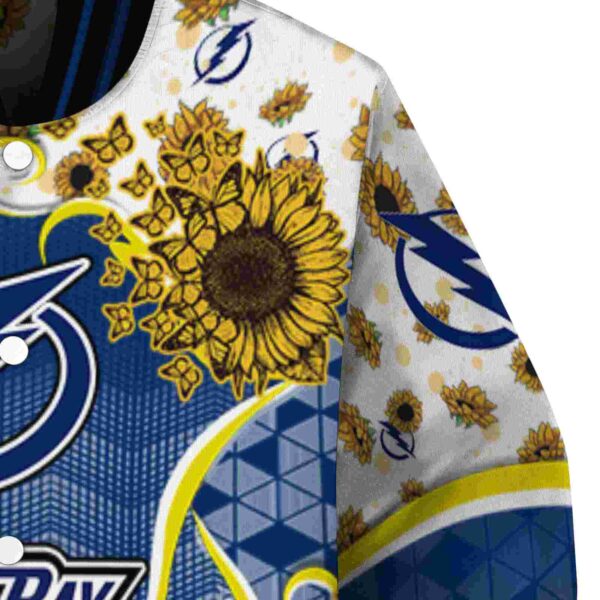 tampa bay lightning sunflower bloom blue yellow jacket premium grade