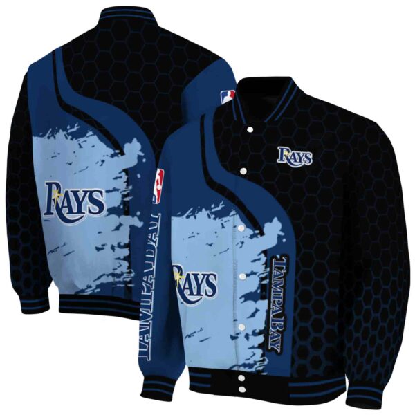 tampa bay rays hexagonal pattern navy black jacket fashion forward