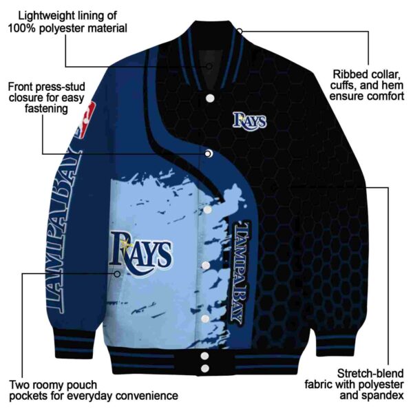 tampa bay rays hexagonal pattern navy black jacket new arrival