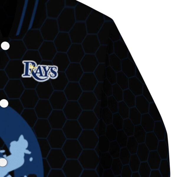 tampa bay rays hexagonal pattern navy black jacket premium grade