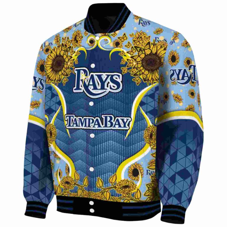 tampa bay rays sunflower bloom navy yellow jacket best selling