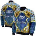 tampa bay rays sunflower bloom navy yellow jacket best selling