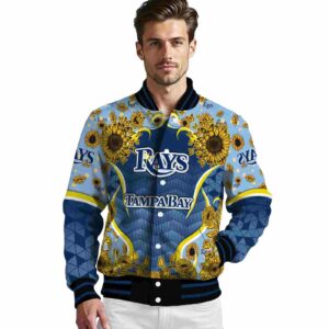 tampa bay rays sunflower bloom navy yellow jacket high quality