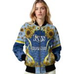 tampa bay rays sunflower bloom navy yellow jacket best selling