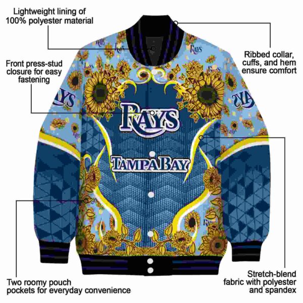 tampa bay rays sunflower bloom navy yellow jacket new arrival