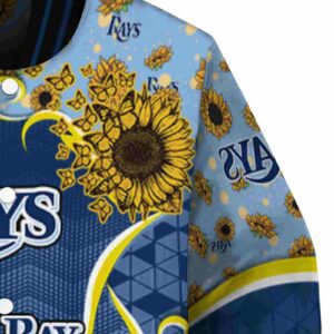 tampa bay rays sunflower bloom navy yellow jacket premium grade