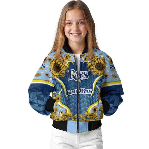 tampa bay rays sunflower bloom navy yellow jacket top rated