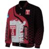 temple owls hexagonal pattern red black jacket best selling