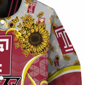 temple owls sunflower bloom red yellow jacket premium grade