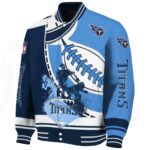 tennessee titans baseball stitching blue white jacket best selling