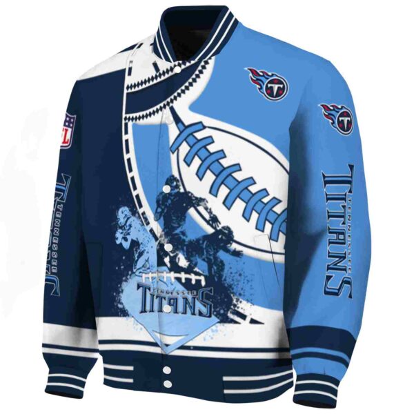 tennessee titans baseball stitching blue white jacket best selling