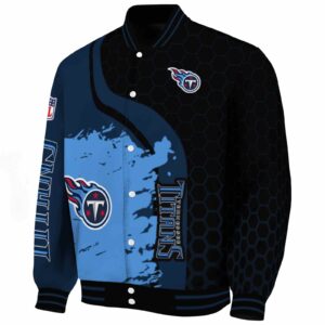 tennessee titans hexagonal pattern navy black jacket best selling
