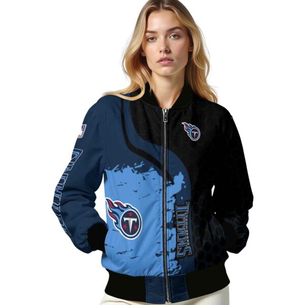 tennessee titans hexagonal pattern navy black jacket latest model