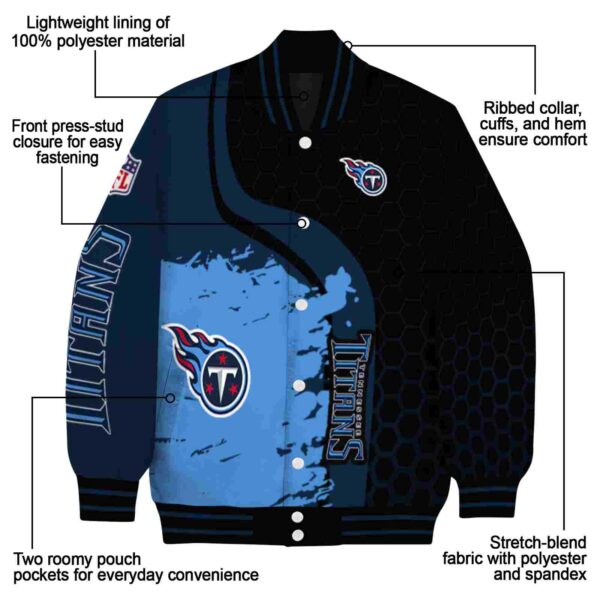tennessee titans hexagonal pattern navy black jacket new arrival