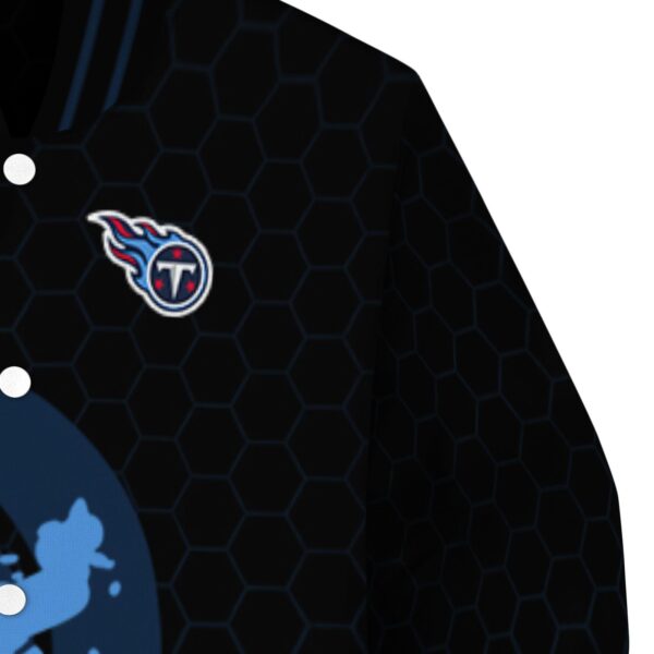 tennessee titans hexagonal pattern navy black jacket premium grade