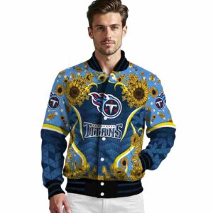 tennessee titans sunflower bloom navy yellow jacket high quality