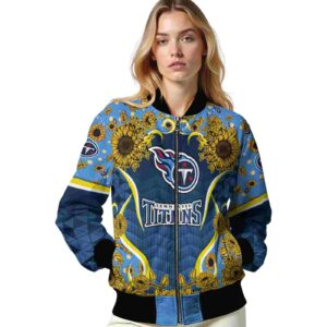 tennessee titans sunflower bloom navy yellow jacket latest model