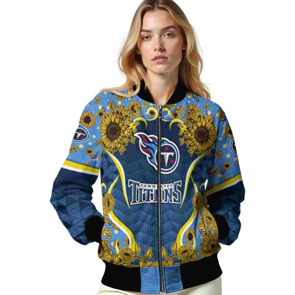 tennessee titans sunflower bloom navy yellow jacket latest model