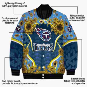 tennessee titans sunflower bloom navy yellow jacket new arrival