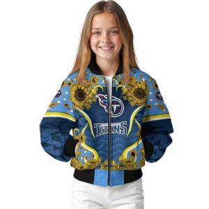 tennessee titans sunflower bloom navy yellow jacket top rated