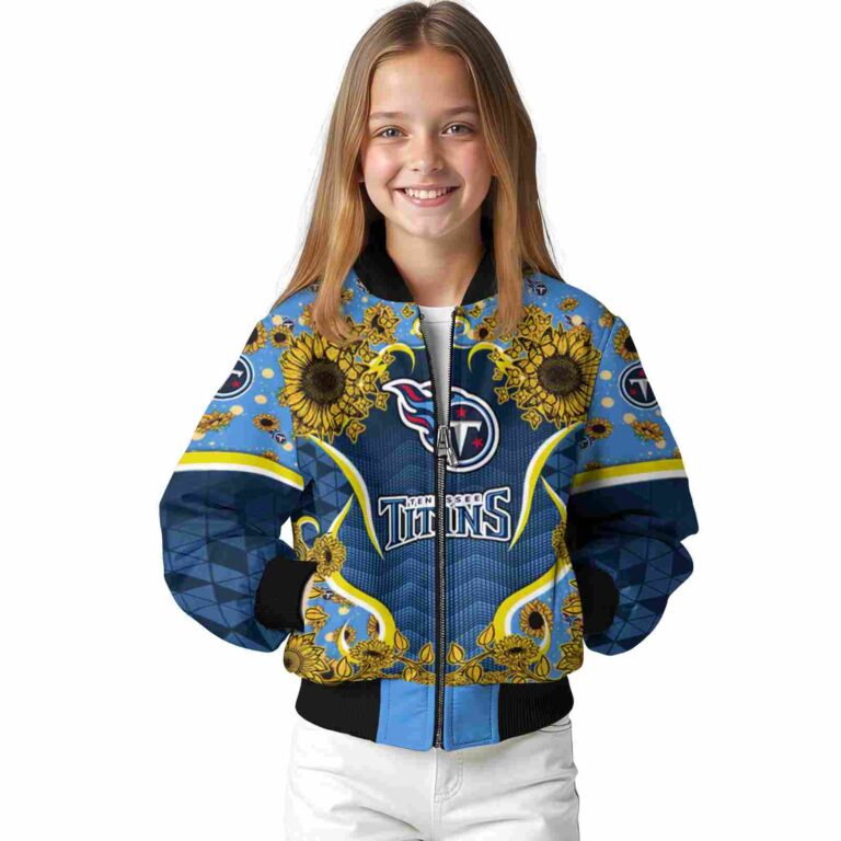 tennessee titans sunflower bloom navy yellow jacket top rated