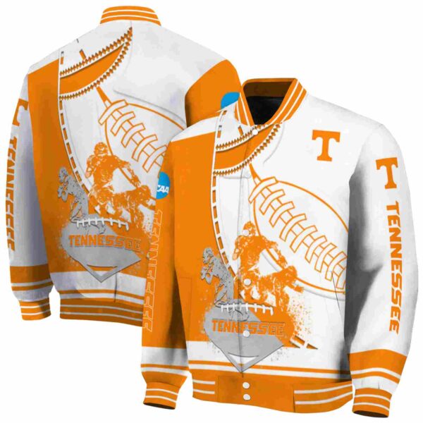 tennessee volunteers baseball stitching white jacket fashion forward