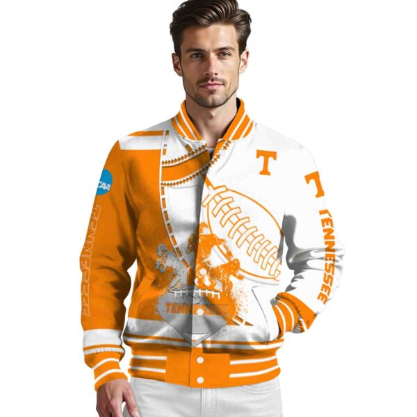 tennessee volunteers baseball stitching white jacket high quality
