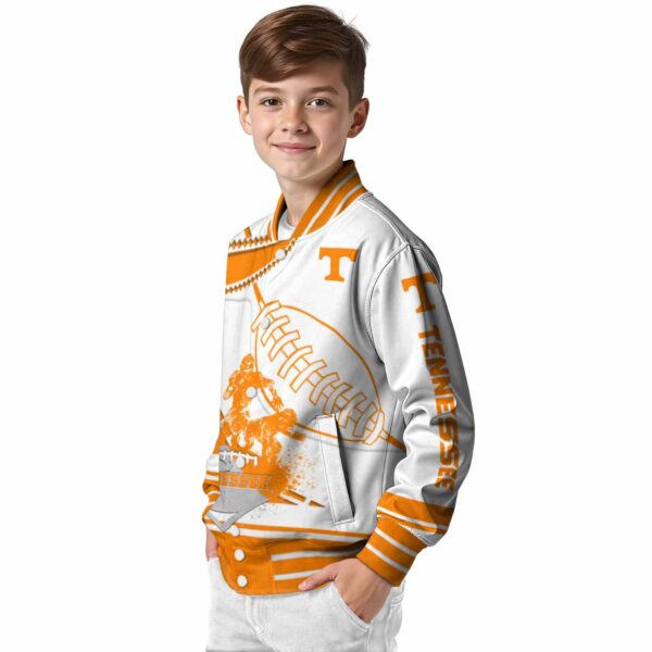 tennessee volunteers baseball stitching white jacket trendy